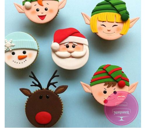 Капкейки Праздничные Помощники Деда Мороза