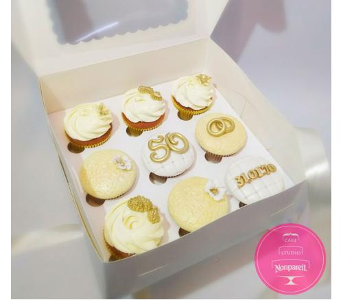 Капкейки Праздничные на Золотую свадьбу