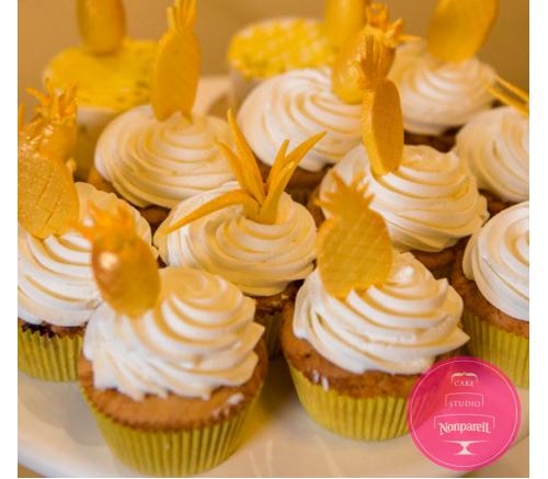 Капкейки Праздничные Золотой ананас