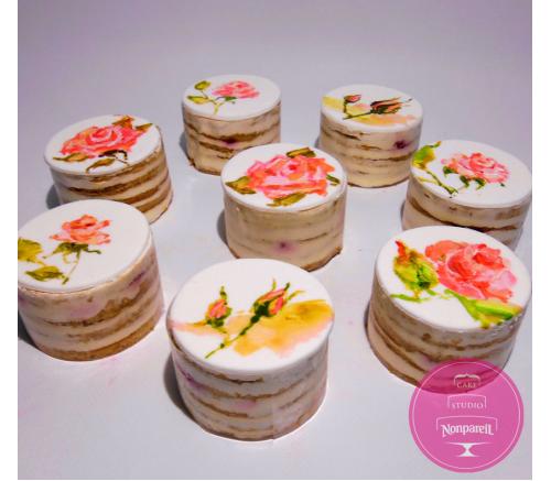 Пирожные Заказные Прорисованные розы