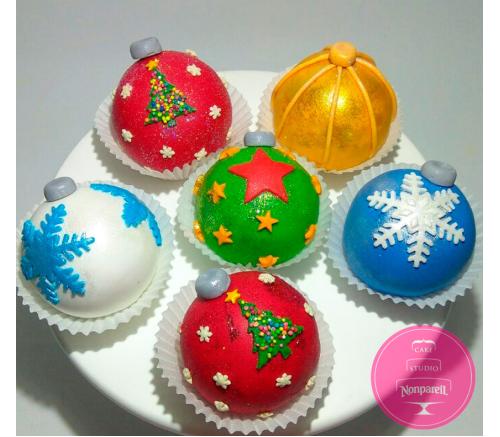 Пирожные Заказные Новогодние шары 1