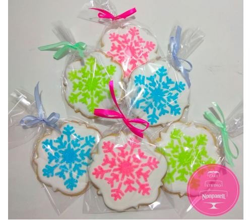 Пряники Детские Яркие снежинки