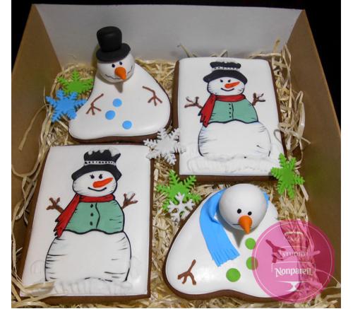 Пряники Праздничные Снеговички 