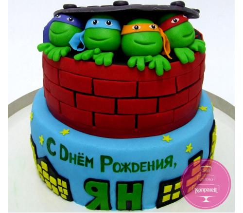 Торт Детский Черепашки ниндзя 3