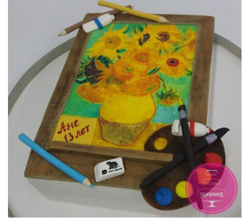 Торт Дитячий Соняшники Ван Гога