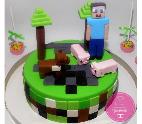 Торт Детский Майнкрафт ферма