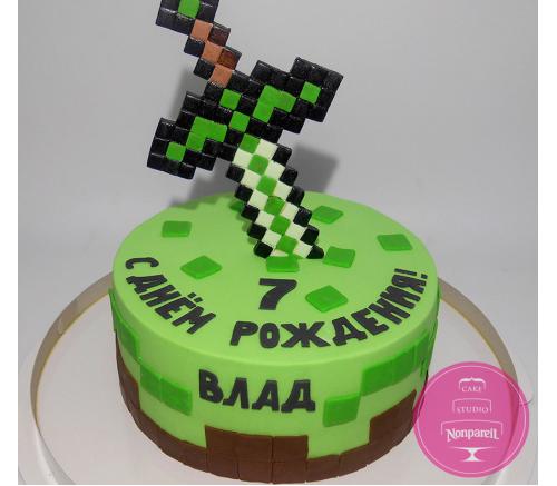 Торт Детский Майнкрафт меч