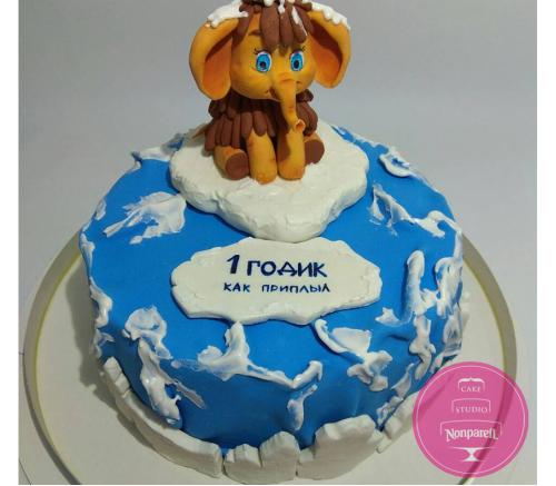 Торт Детский Маленький Мамонтенок