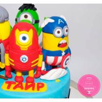 Торт Дитячий Міньони супергерої 1