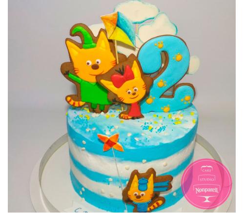 Торт Детский Три кота кремовый