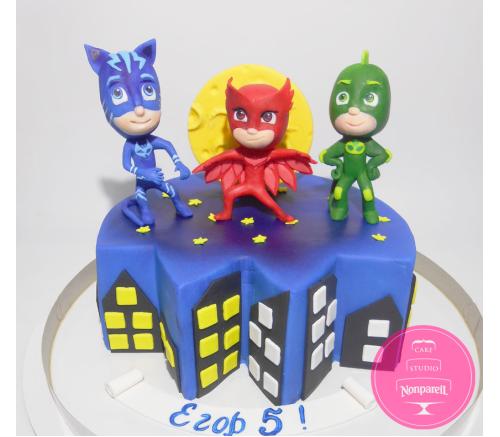 Торт Детский Герои в масках 1