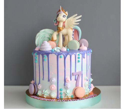 Торт Дитячий з Єдинорогом і макаронс