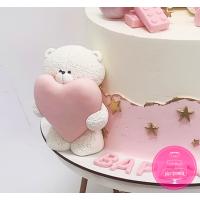 Торт Детский Розовый с мишками Торт Детский Розовый с мишками