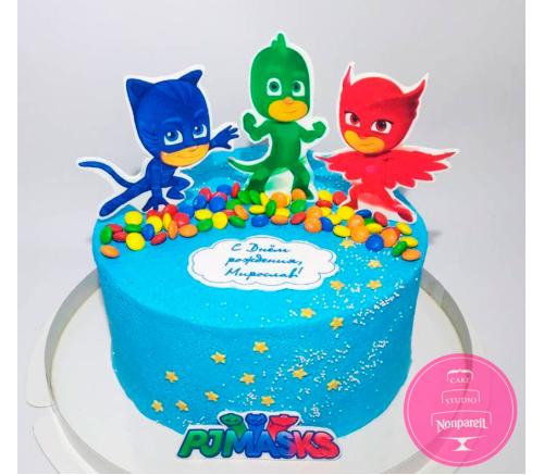 Торт Детский Герои в масках кремовый