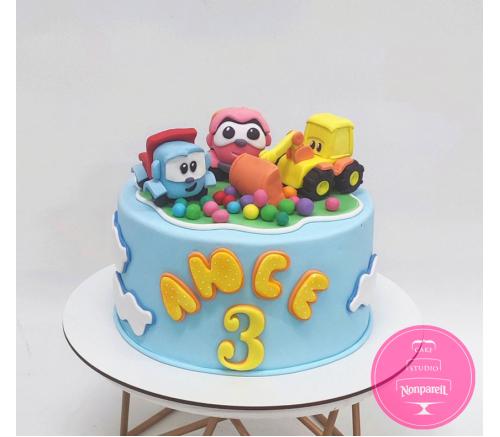 Торт Детский Грузовичек Лева и Лея
