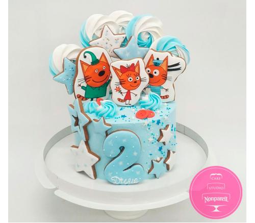 Торт Детский Три кота кремовый 3