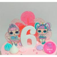 Торт Детский Куклы LOL кремовый 1 Торт Детский Куклы LOL кремовый 1