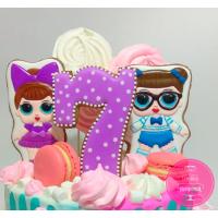 Торт Детский Куклы LOL с пряниками 1 Торт Детский Куклы LOL с пряниками 1