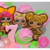 Торт Детский Куклы LOL с пряниками Торт Детский Куклы LOL с пряниками