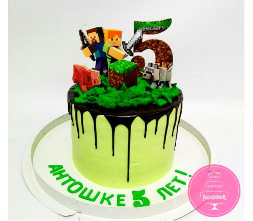 Торт Детский Майнкрафт 3