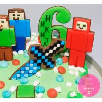 Торт Детский Майнкрафт с пряниками