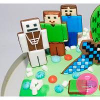 Торт Детский Майнкрафт с пряниками