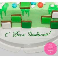 Торт Детский Майнкрафт с пряниками
