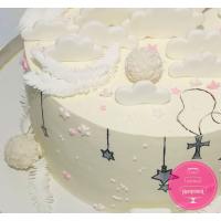 Торт Детский На крестины кремовый Торт Детский На крестины кремовый