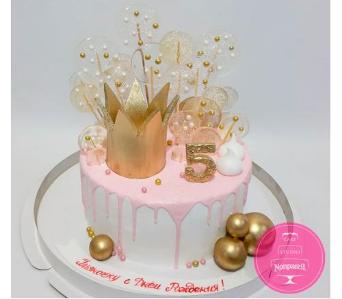 Торт Детский Кремовый с короной 1