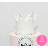 Торт Детский с Короной на годик девочке 1 Торт Детский с Короной на годик девочке 1