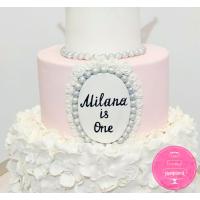 Торт Детский с Короной на годик девочке 1 Торт Детский с Короной на годик девочке 1