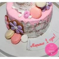 Торт Детский Девочке на годик с пряниками 1