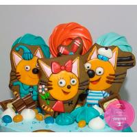 Торт Детский Три кота кремовый 1 Торт Детский Три кота кремовый 1