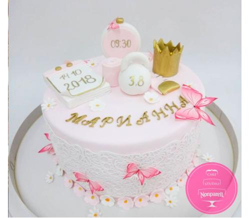 Торт Дитячий На народження дівчинки 1
