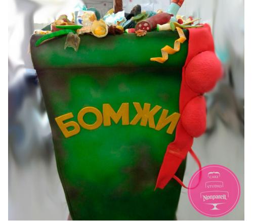 Торт Корпоративний Сміттєвий Бак