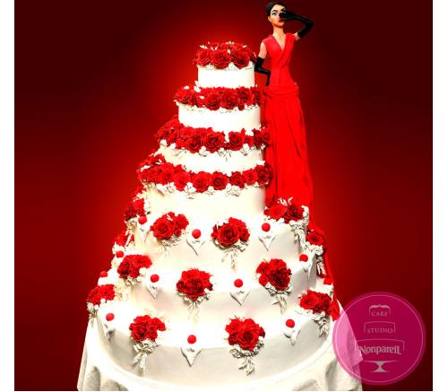 Торт Святковий Жінка в червоному