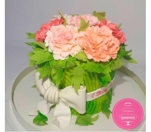 Торт Святковий Букет півоній