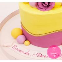 Торт Святковий Бузкові троянди Торт Святковий Бузкові троянди