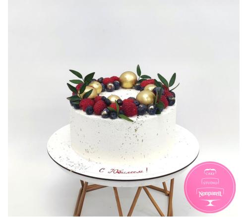 Торт Святковий Ягідний з золотом