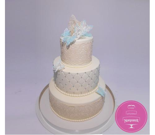 Торт Свадебный Ажурные бабочки
