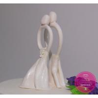 Торт весільний із фіолетовими трояндами