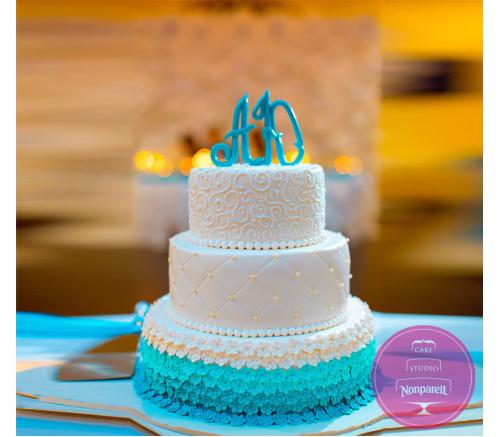 Торт Свадебный С инициалами