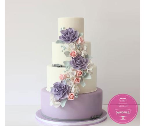 Торт Свадебный Нежно-сиреневый
