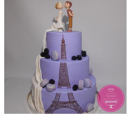 Торт свадебный Париж 1