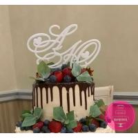 Торт Свадебный Кремовый с клубникой и голубикой Торт Свадебный Кремовый с клубникой и голубикой