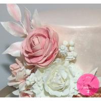 Торт Свадебный Пудровый с розами Торт Свадебный Пудровый с розами