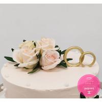 Торт Свадебный С кольцами и цветами 1 Торт Свадебный С кольцами и цветами 1