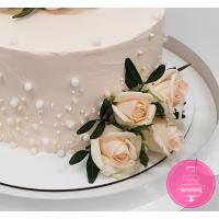 Торт Свадебный С кольцами и цветами 1 Торт Свадебный С кольцами и цветами 1