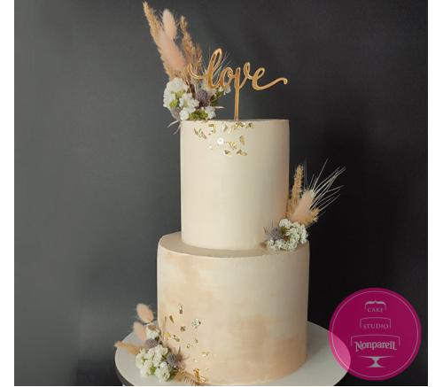 Торт Свадебный с сухоцветами