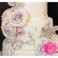 Торт Свадебный Сиреневый с серебром Торт Свадебный Сиреневый с серебром